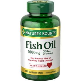 Nature's Bounty Fish Oil With Omega 3 Softgels;  1000 mg;  145 Count