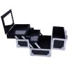 Makeup Train Case Portable Cosmetics & Jewelries Box Storage Organizer Classic & Concise YF