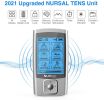 TEC.BEAN EMS TENS Unit Muscle Stimulator with 16 Modes;  Rechargeable TENS Machine;  8 Pcs Electrode Pads