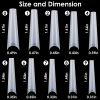 500Pcs False Nail Tips C Curve Half Cover French Nails Extra Long Fake Finger Nails For Nail Art Salons Home DIY 10 Sizes